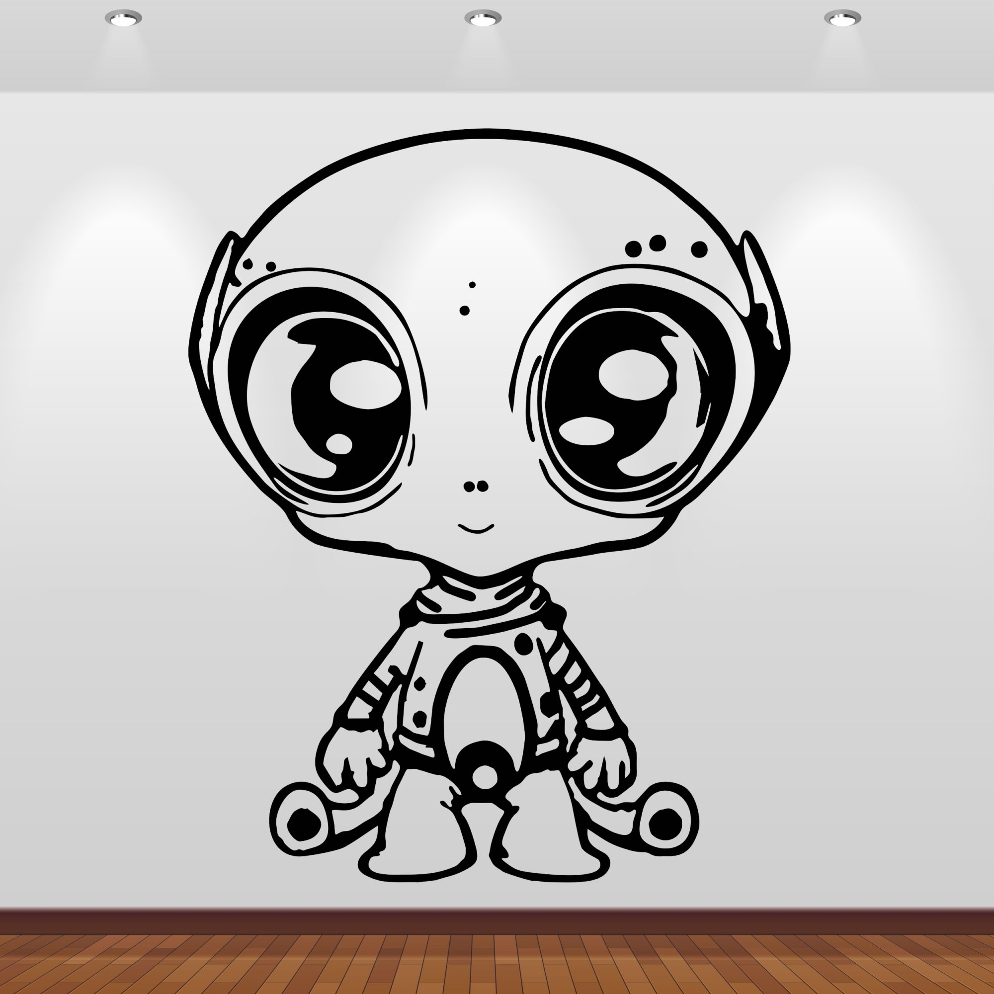 Wandaufkleber 46222 Alien Cartoonstyle